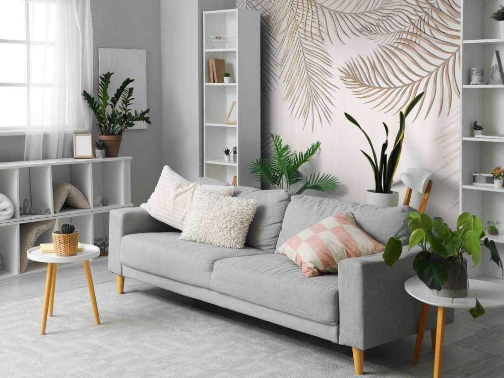 Beige gekleurde palmbladeren