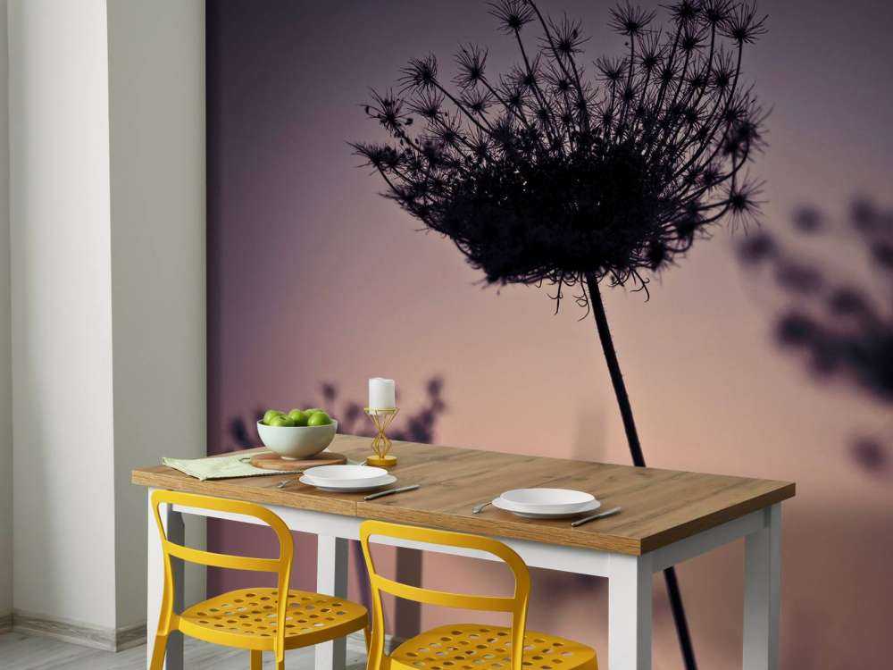 Silhouette van bloemen