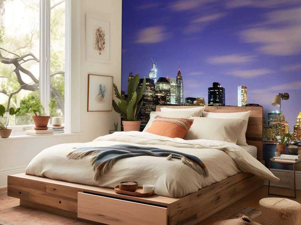 Lower Manhattan in de avond