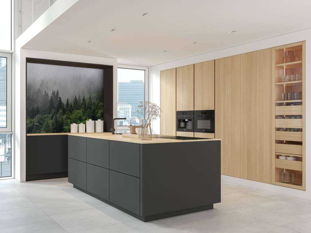 Bovenaanzicht van een mistig bos