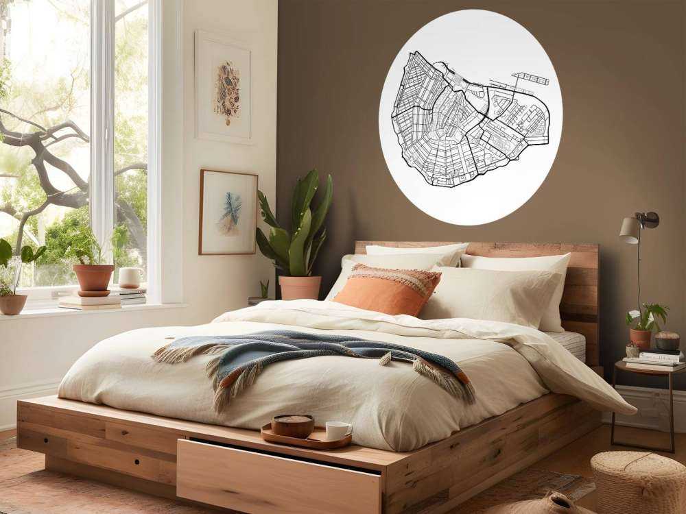 Plattegrond Amsterdam centrum, wit
