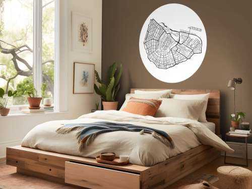 Plattegrond Amsterdam centrum, wit