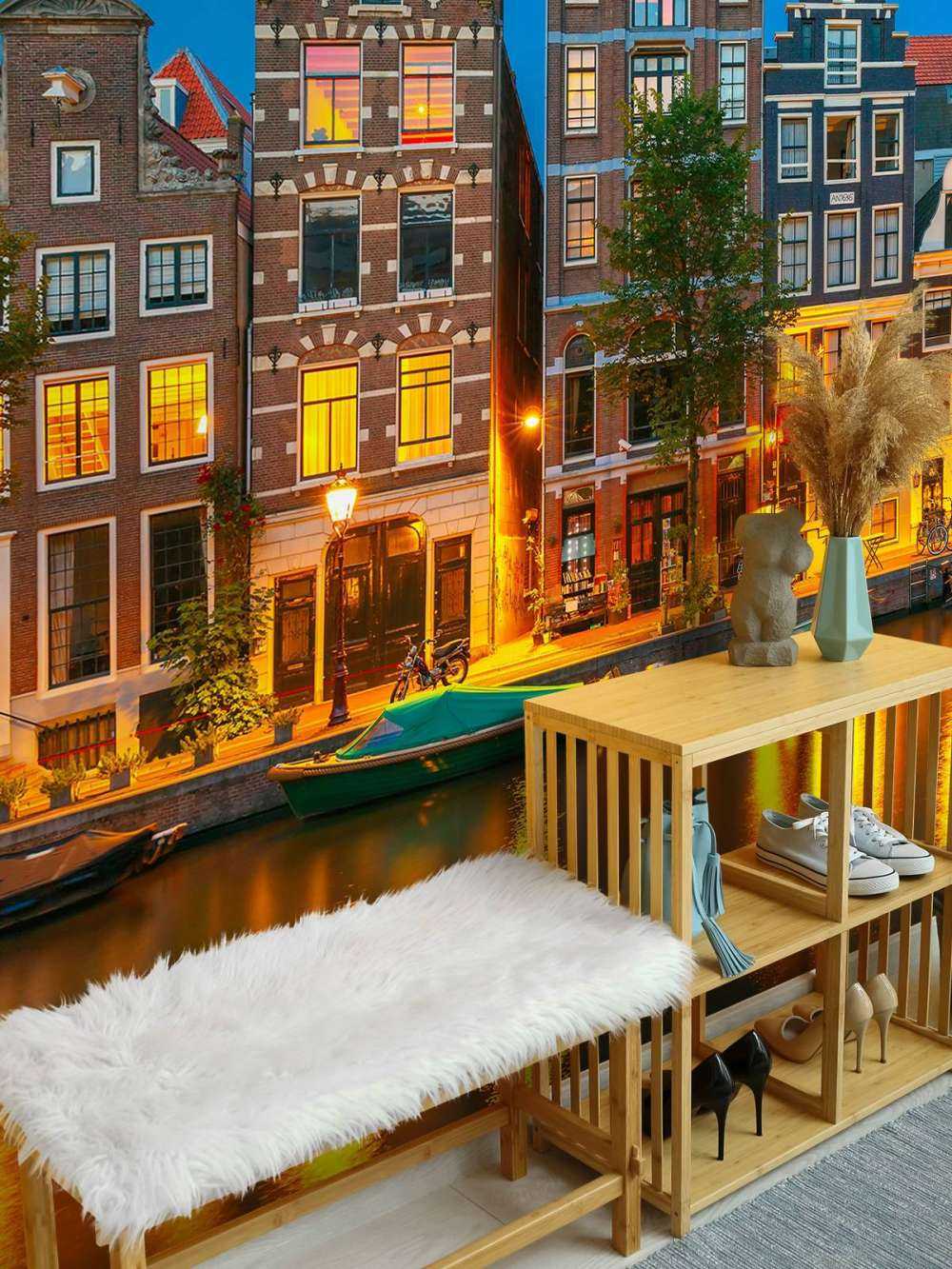 Verlichte gracht