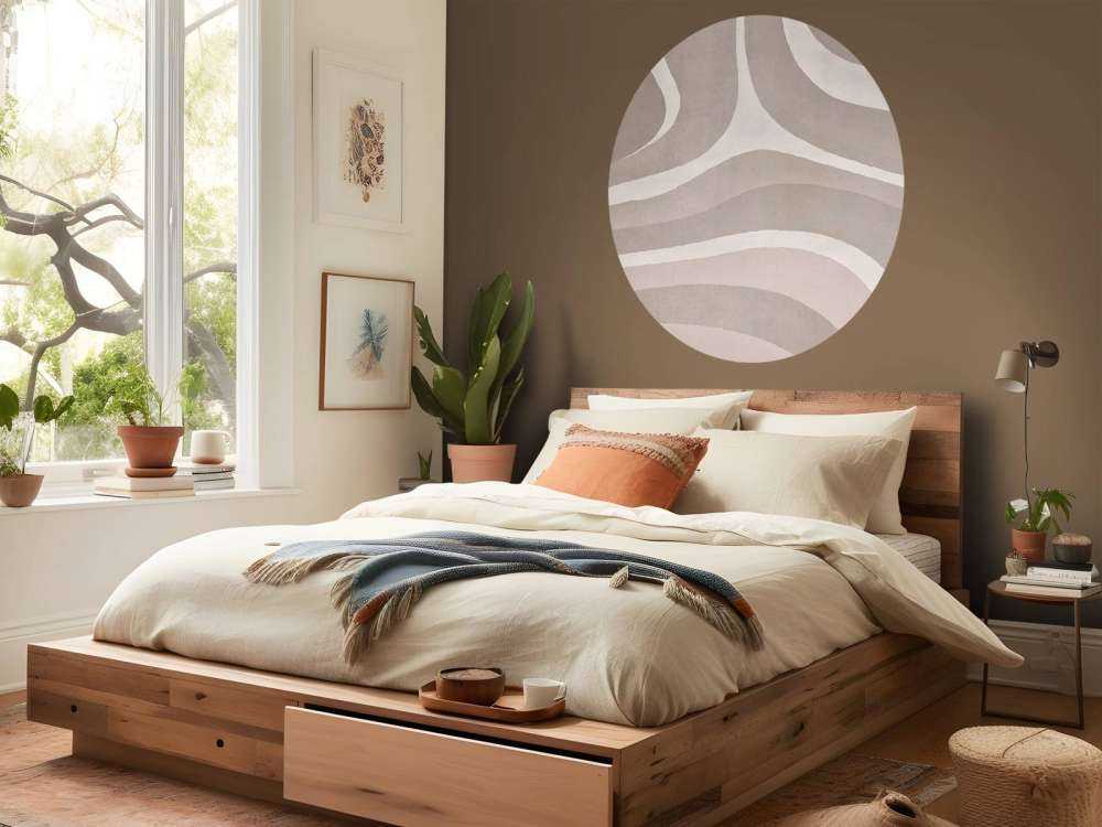 Retro Boho Shapes And Forms Sandy Beige