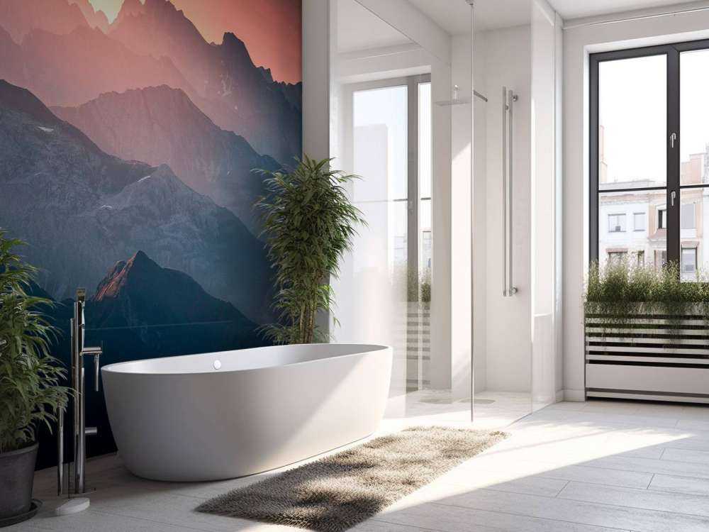 Bergen in zacht avondlicht