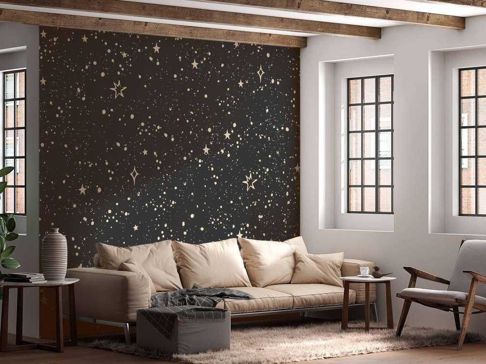 Sprankelende sterren in nachtlicht