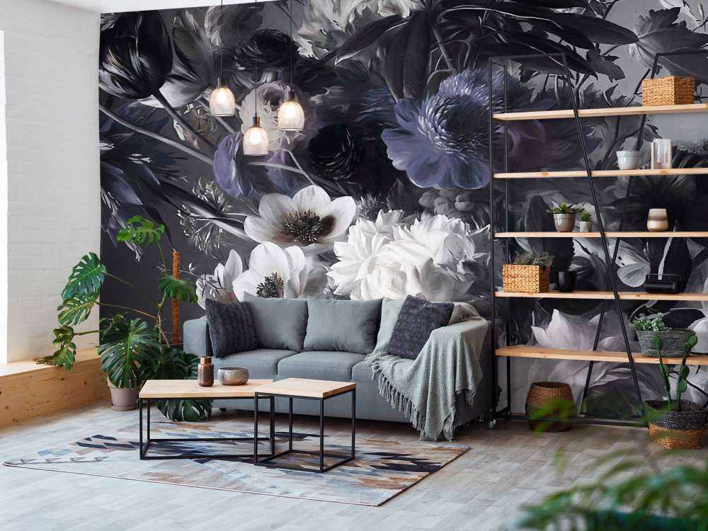 Big bouquet with anemones Blue