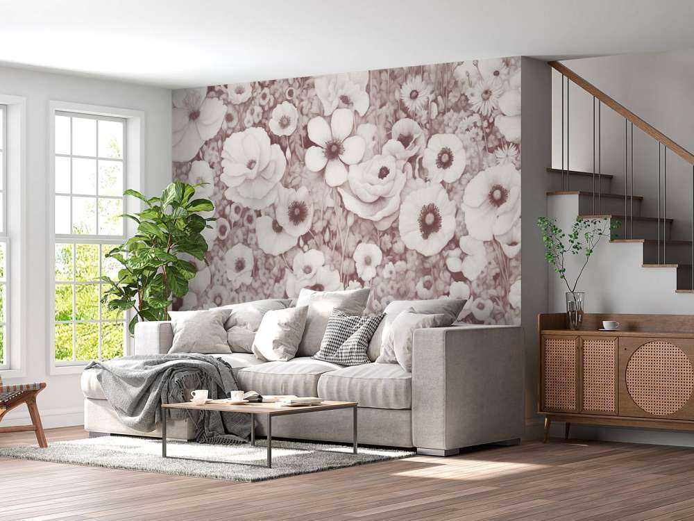 Poppy Tale Monochrome Bordeaux