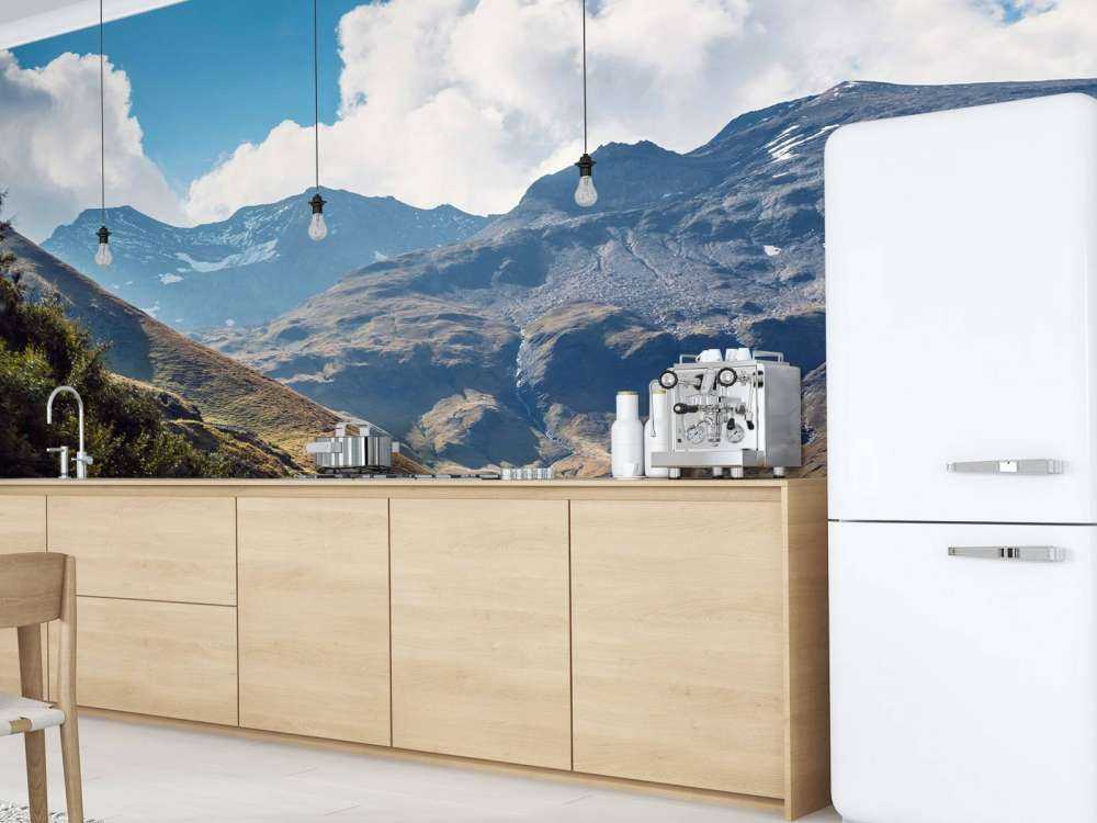 Panorama van een bergweg