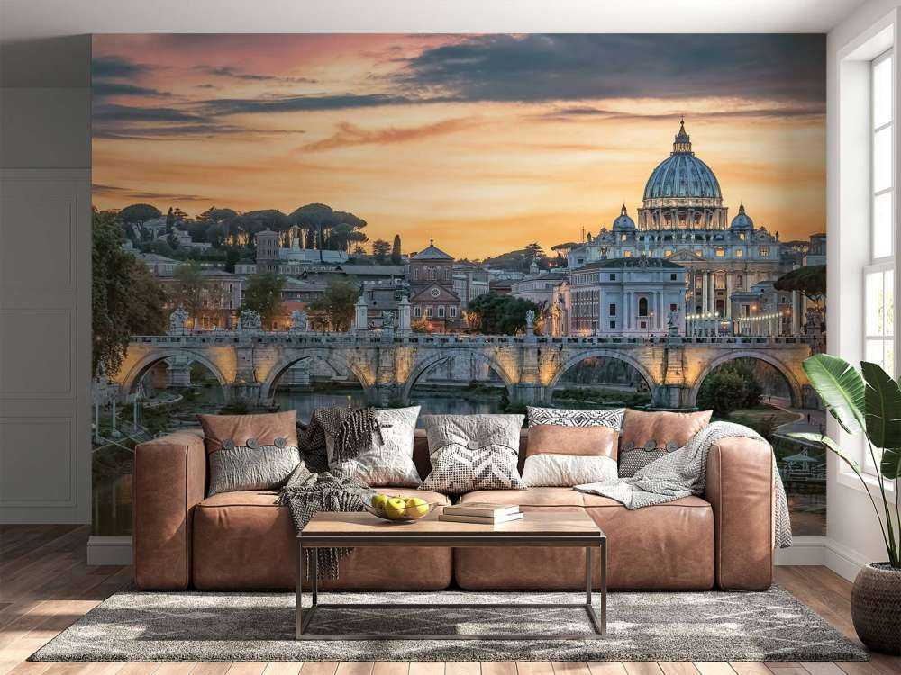 Avondgloed over Romeinse koepelstad