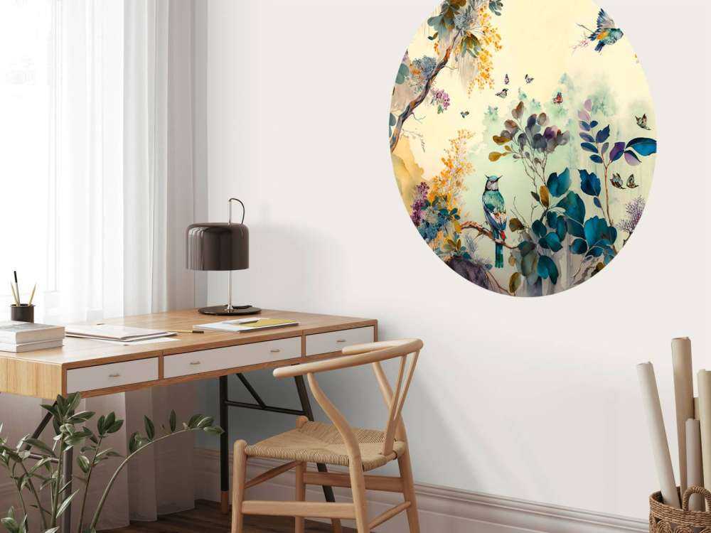 Paradijsvogels in dromerig woud