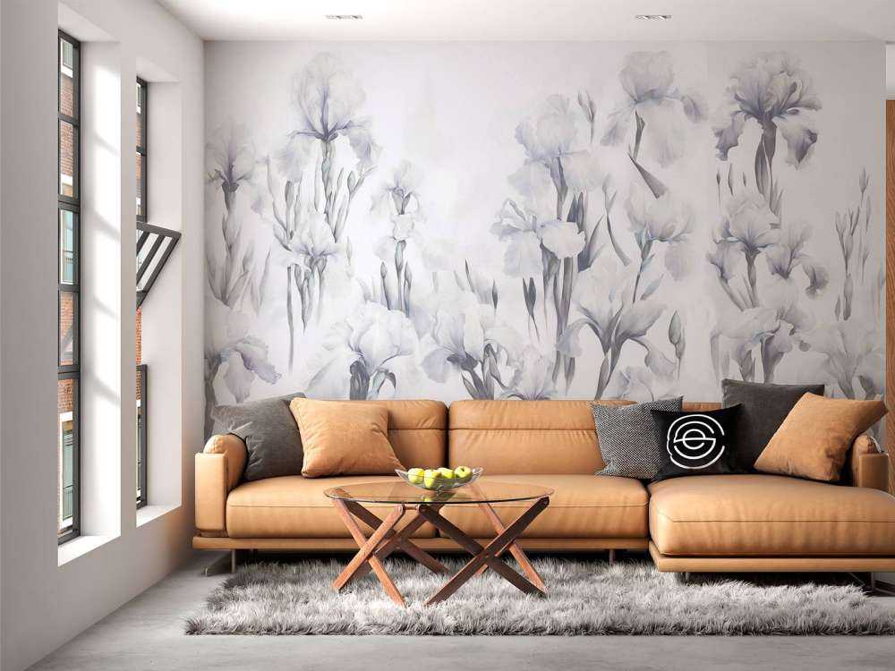 Irises Dance Seamless Gray