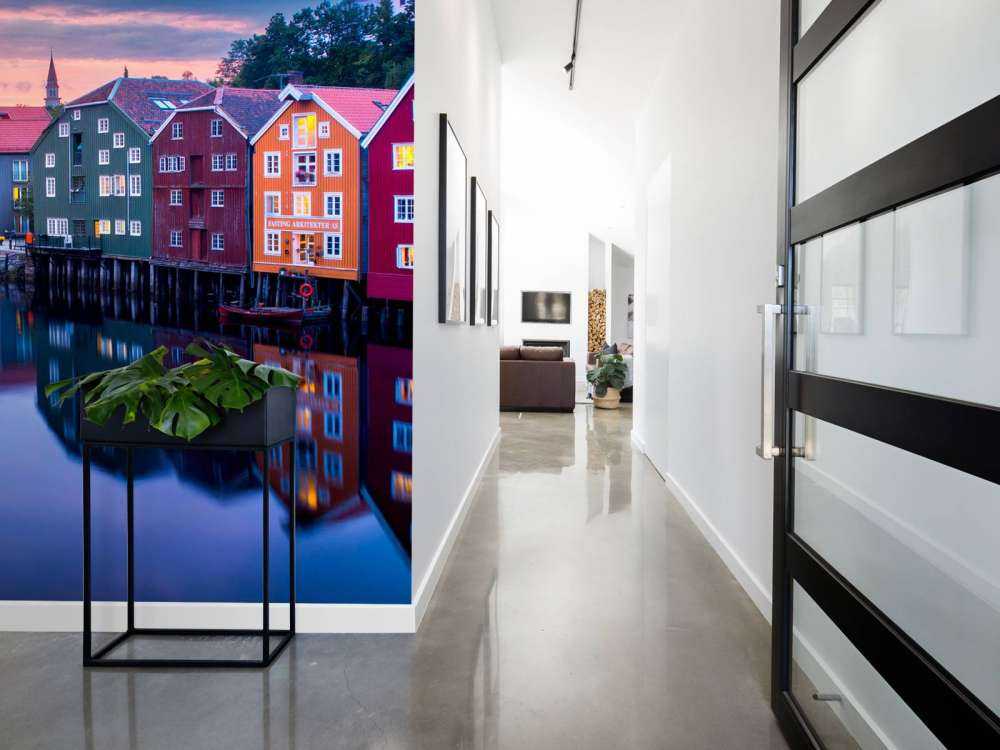 Avondlicht Op Gekleurde Gevels