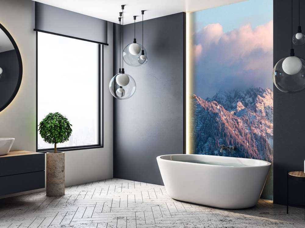 Roze Winterlicht Over Bergtoppen