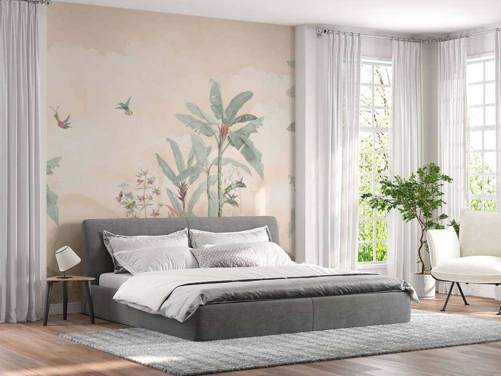 Kolibries onder zachte wolkenlucht