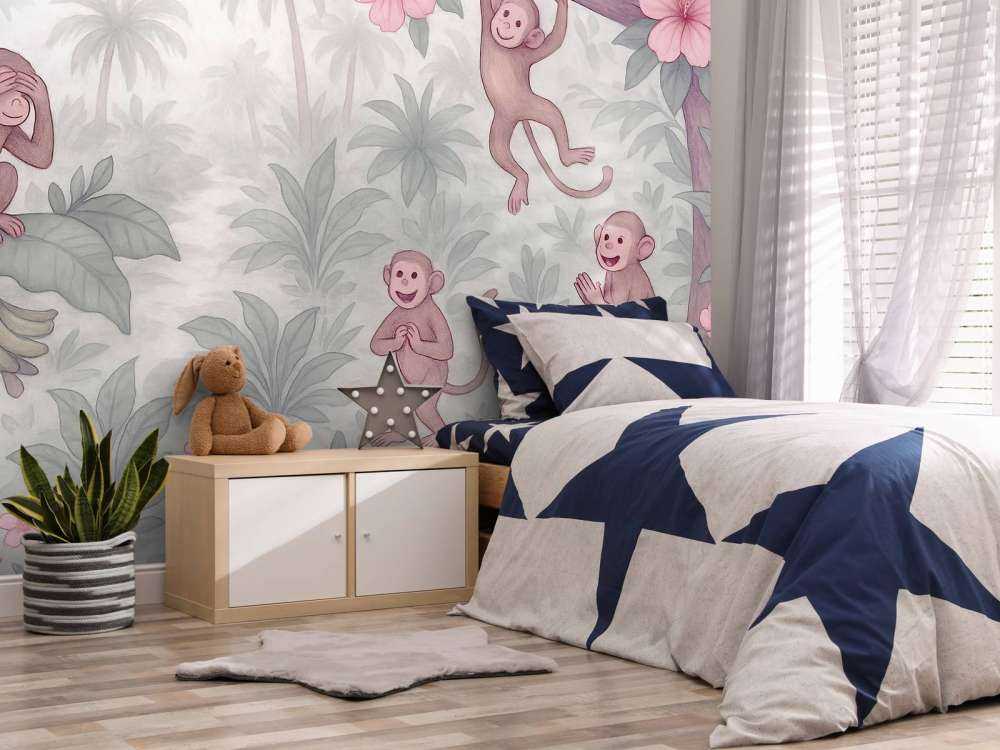 Speelse aapjes in de jungle