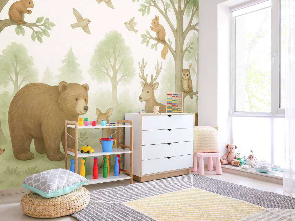 Bosdieren in zomergroen