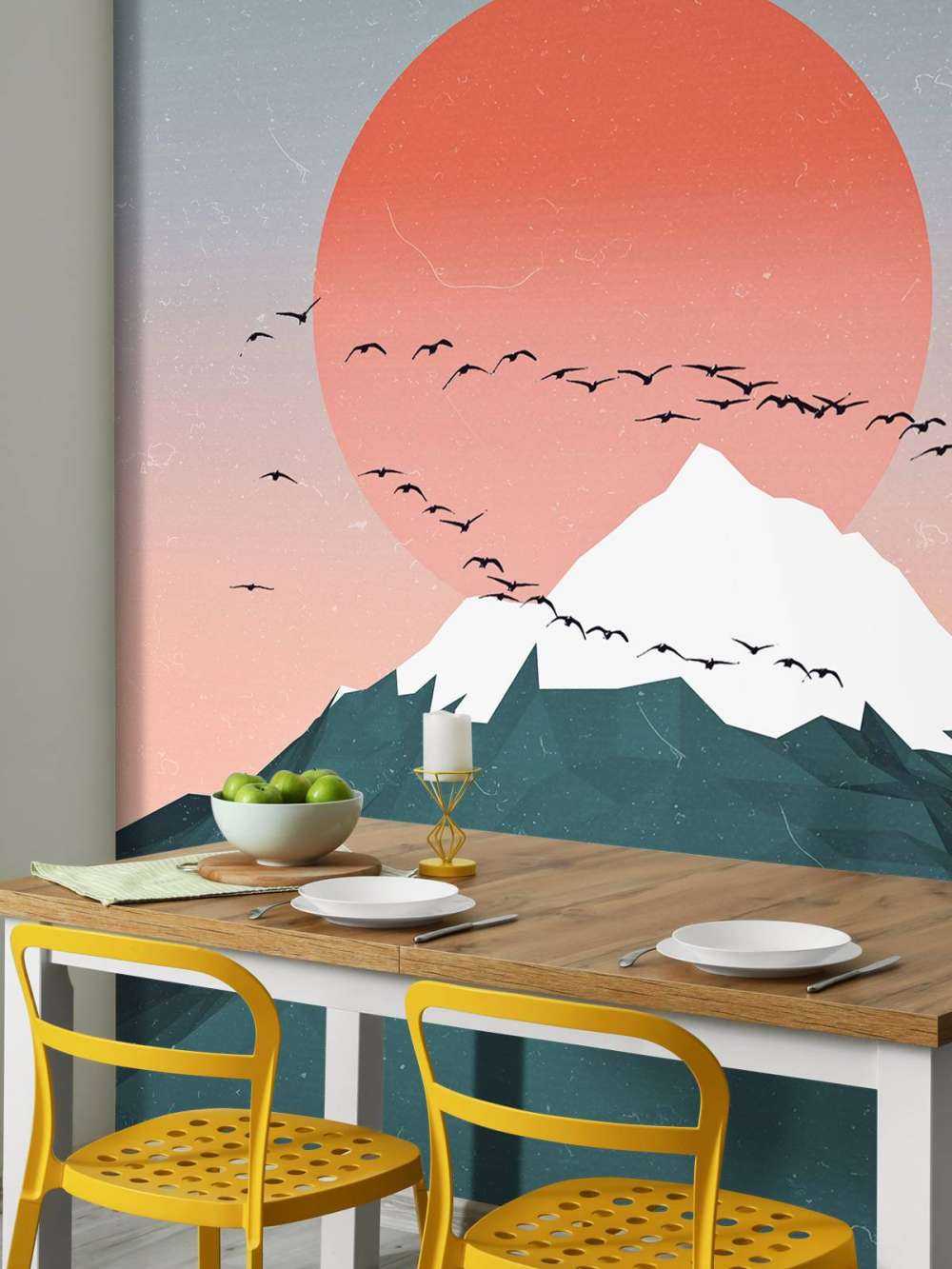 Minimalistische berg illustratie