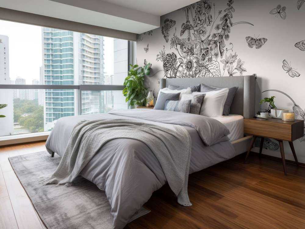 Bloemen in licht sepia