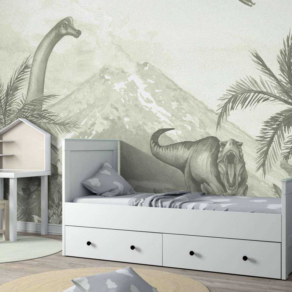 Verschillende dino's in groen