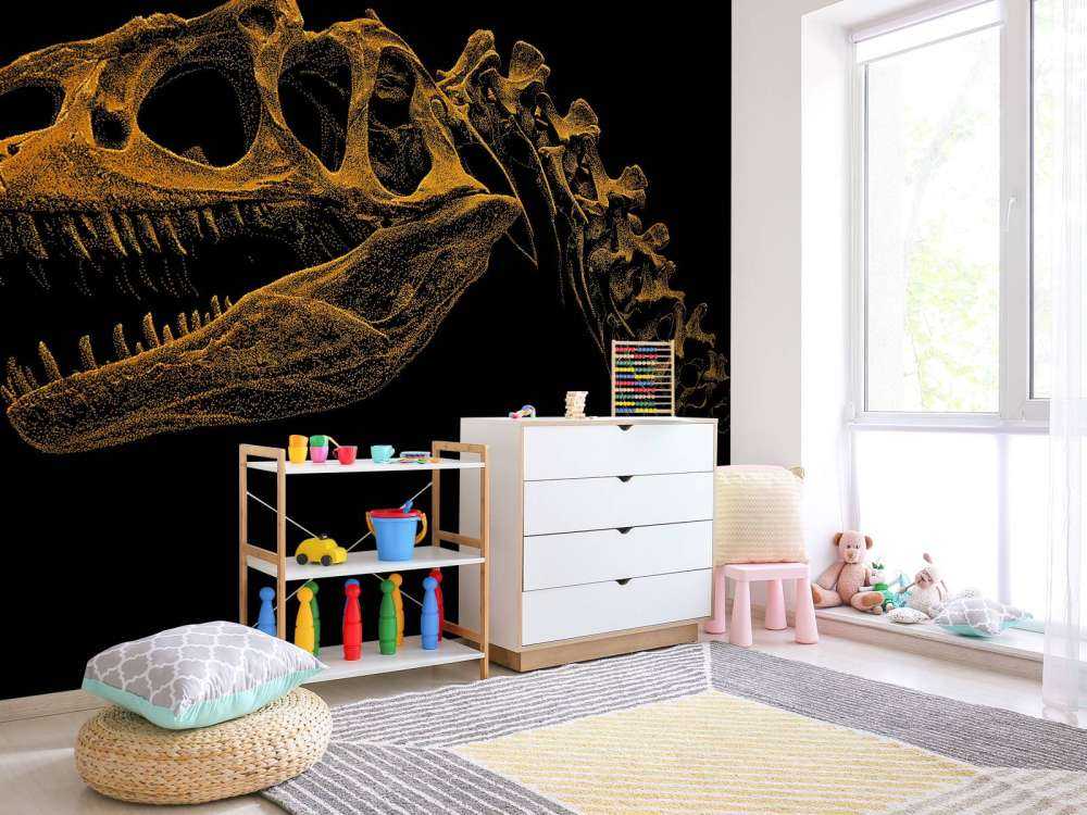 Skelet van een dinosaurus