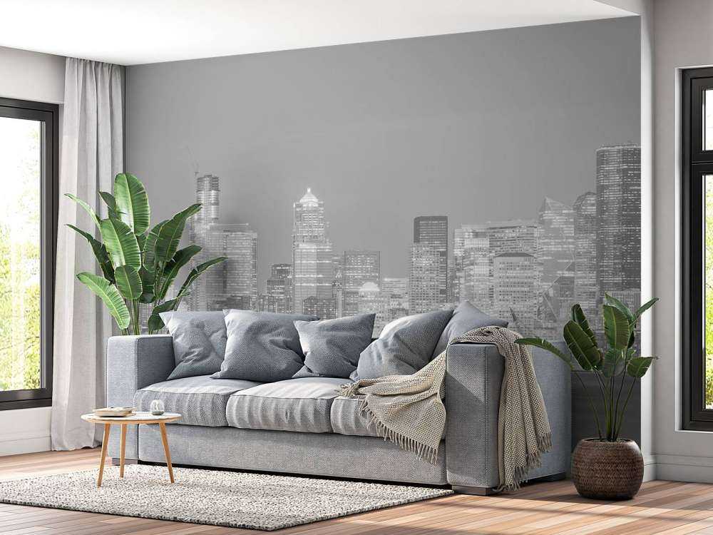 Skyline Seatlle in zwart - wit