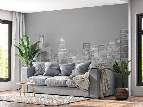 Skyline Seatlle in zwart - wit