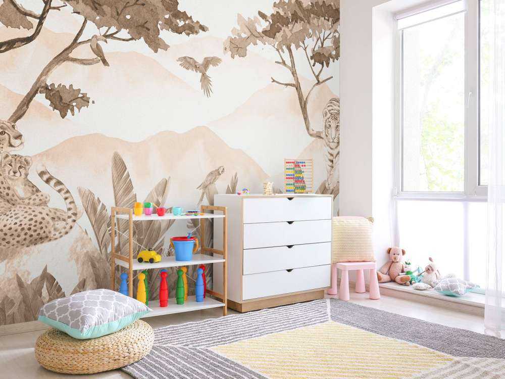 Roofdieren in de jungle taupe