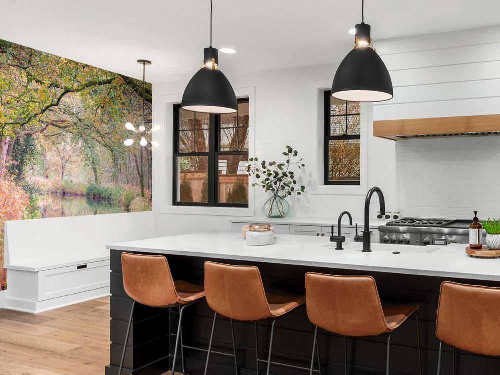 overdekt kleurrijk bos