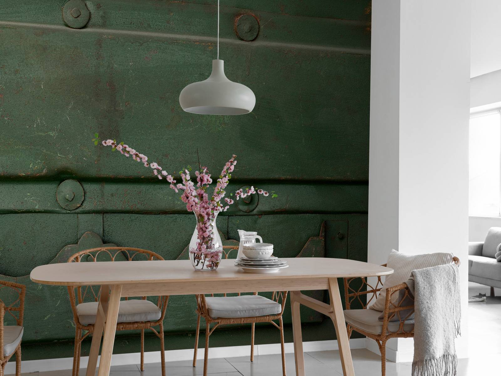 Groene metalen structuur