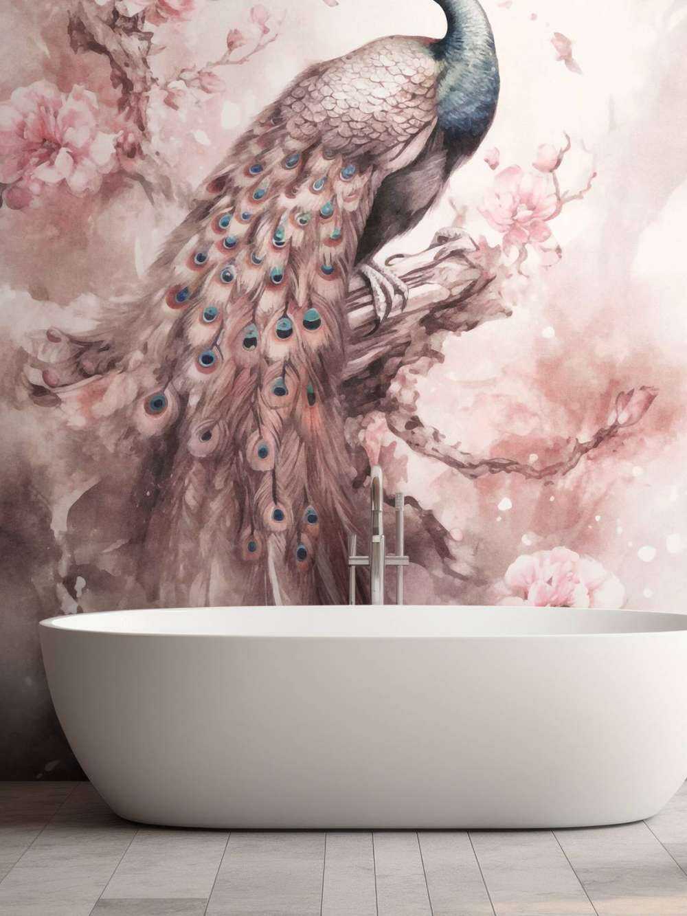 Peacocks nostalgic flower garden