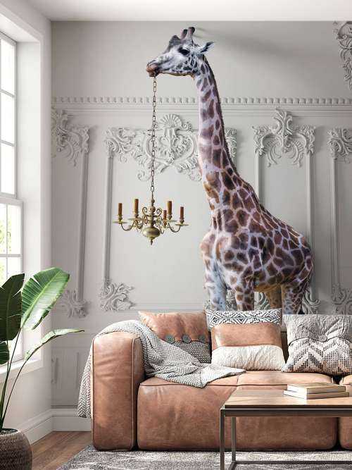 Giraffe met kandelaar