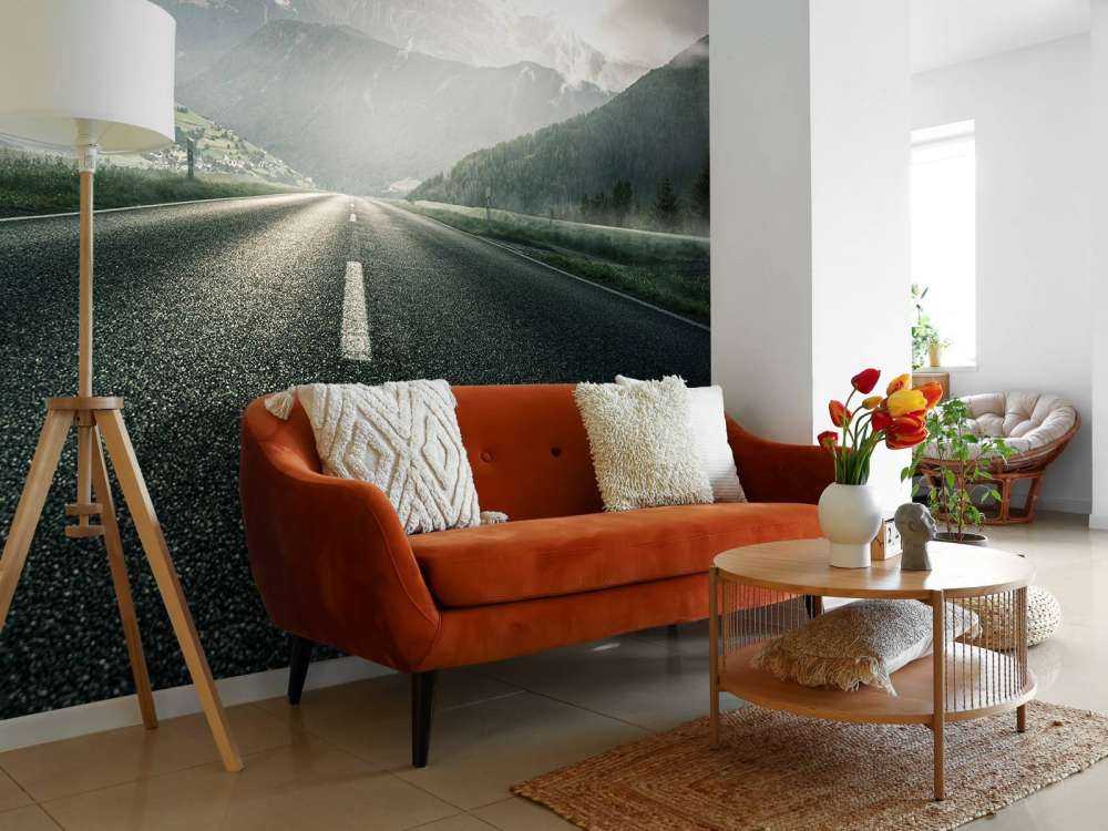 Weg in berglandschap