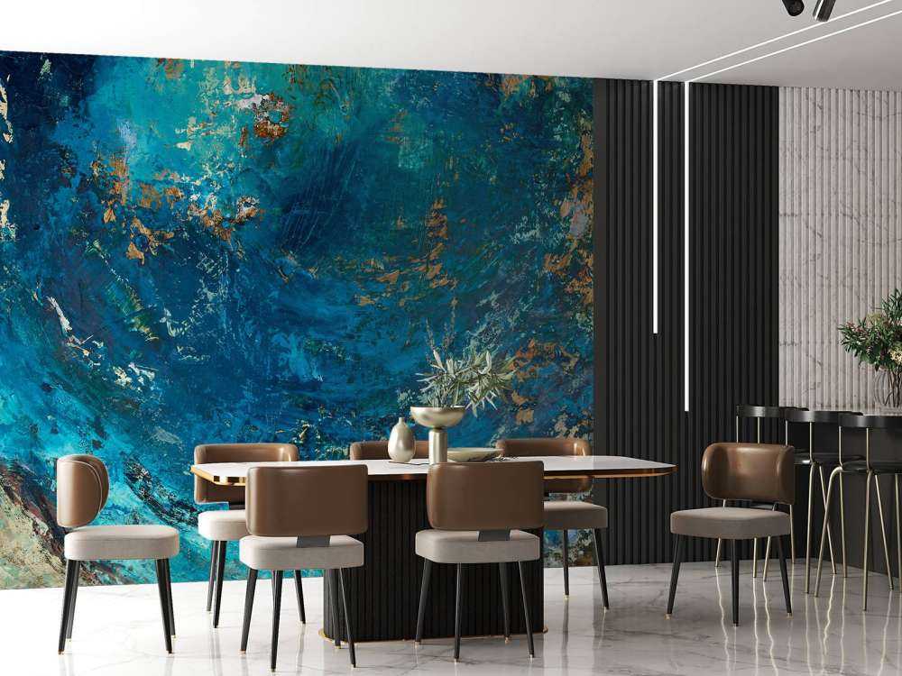 Geschilderde water impressie