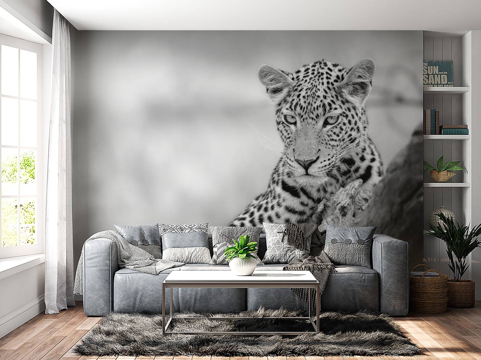 Luipaard zwart, wit