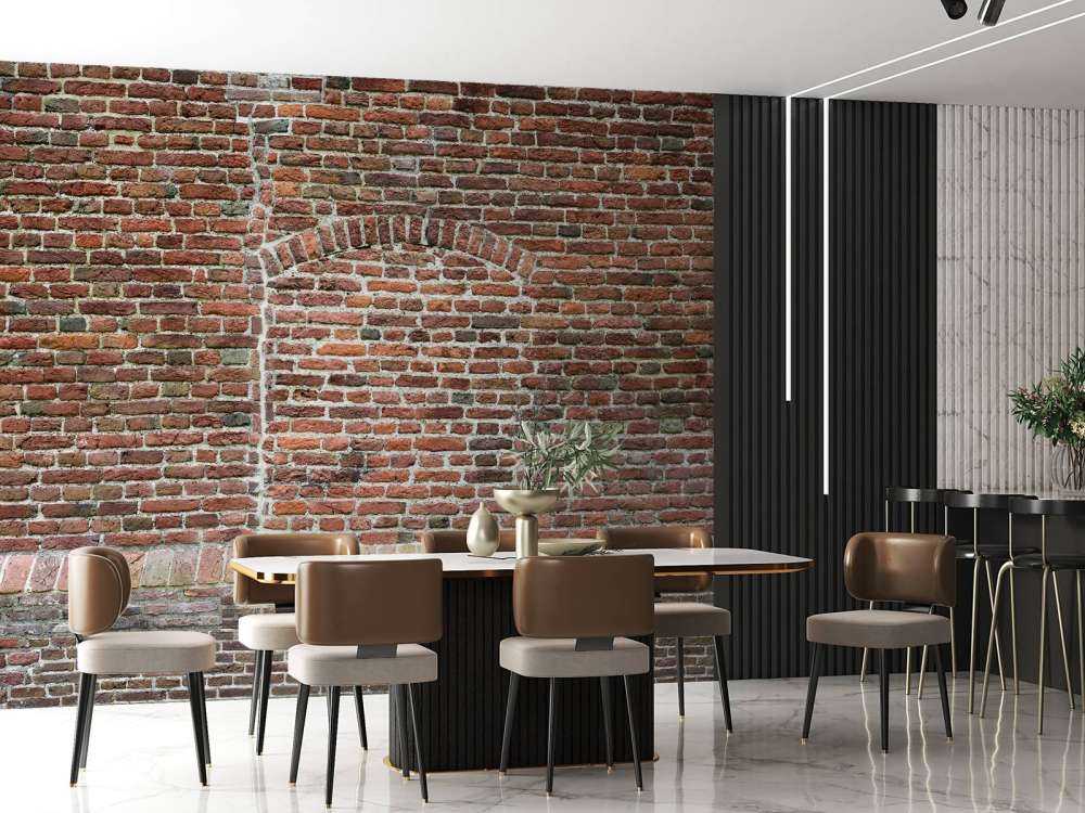 Oude gescheurde muur