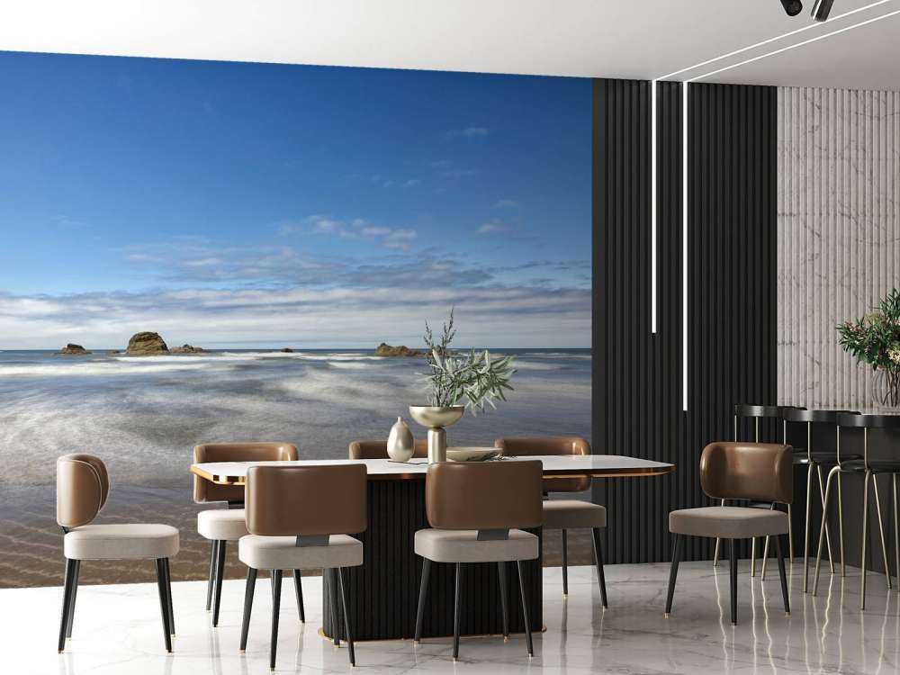Strand met rotsen