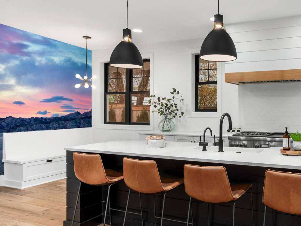 Meertje met zonsondergang