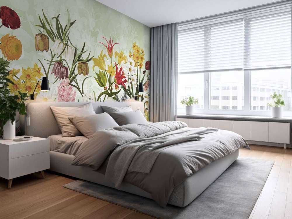 Spring Flowers - Fresh Mint Green