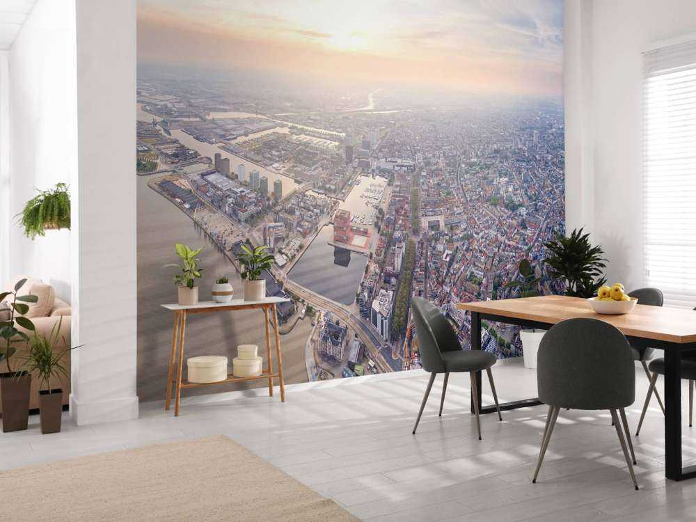 Luchtfoto Schelde Antwerpen