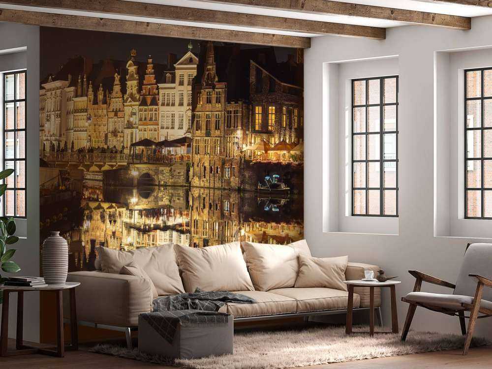 Korenlei dok bij nacht