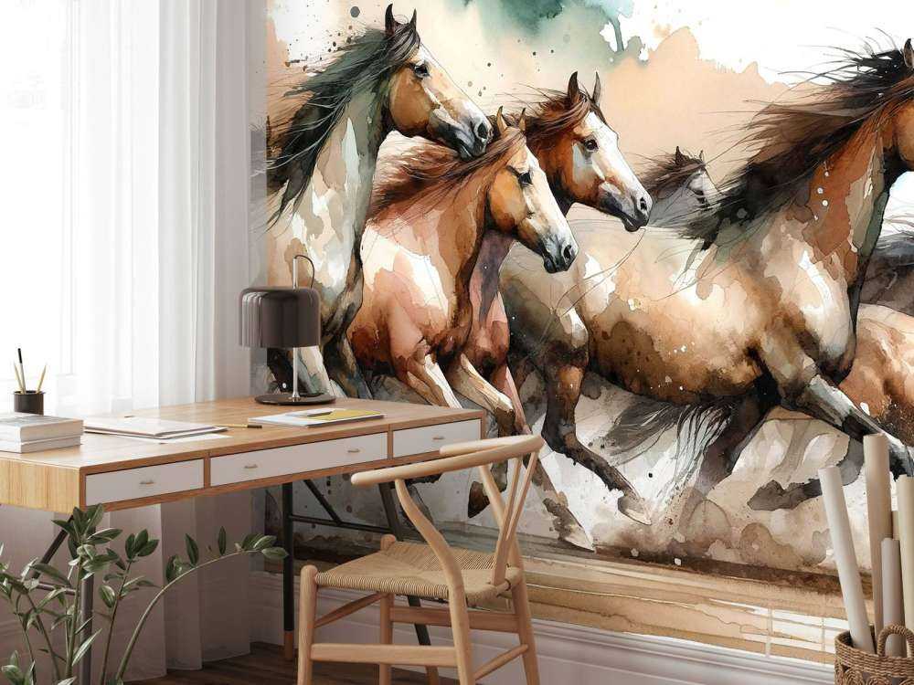 Horses Galloping