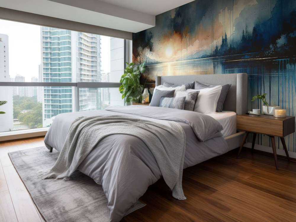 Watercolor Abstract Lake