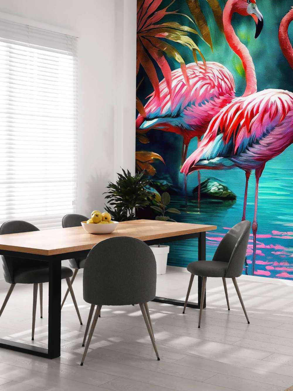 Fluweelroze Flamingo Duo