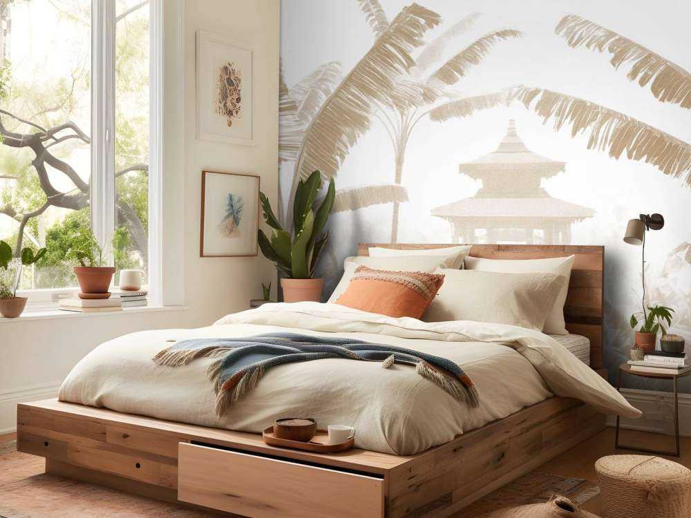 Mistige Tempeltuin, taupe