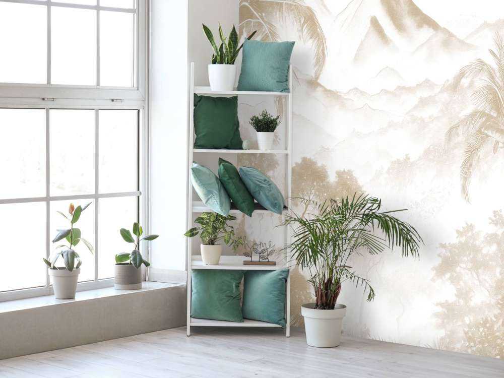 Ochtendgloren op Vulkanisch Eiland, taupe