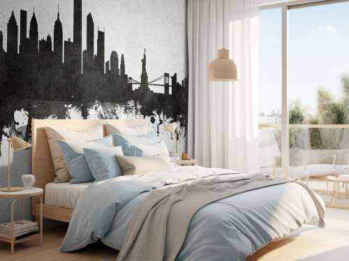 Waterverf skyline, New York