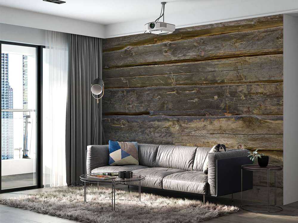 Blauw verbrand hout