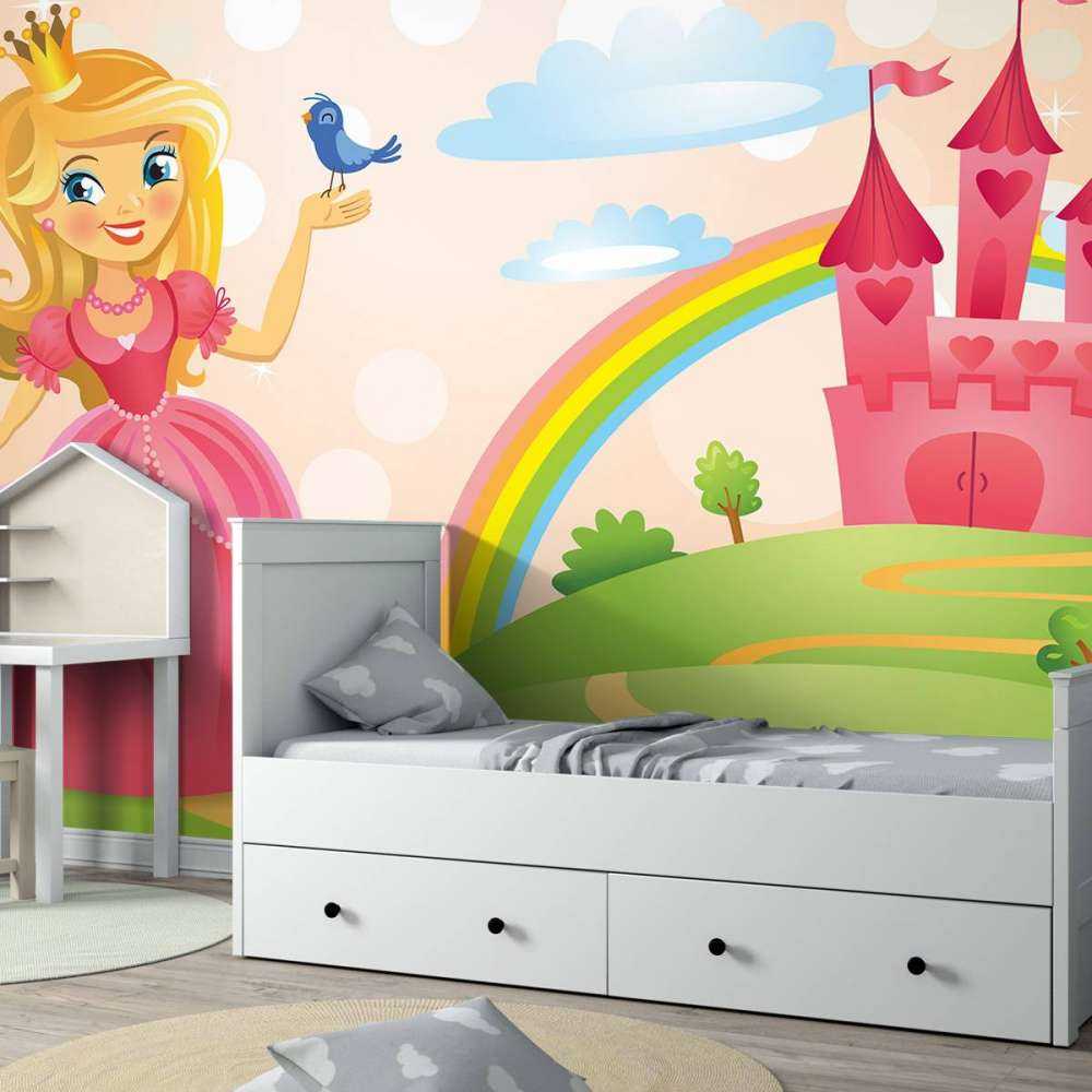 Prinses bij een sprookjeskasteel