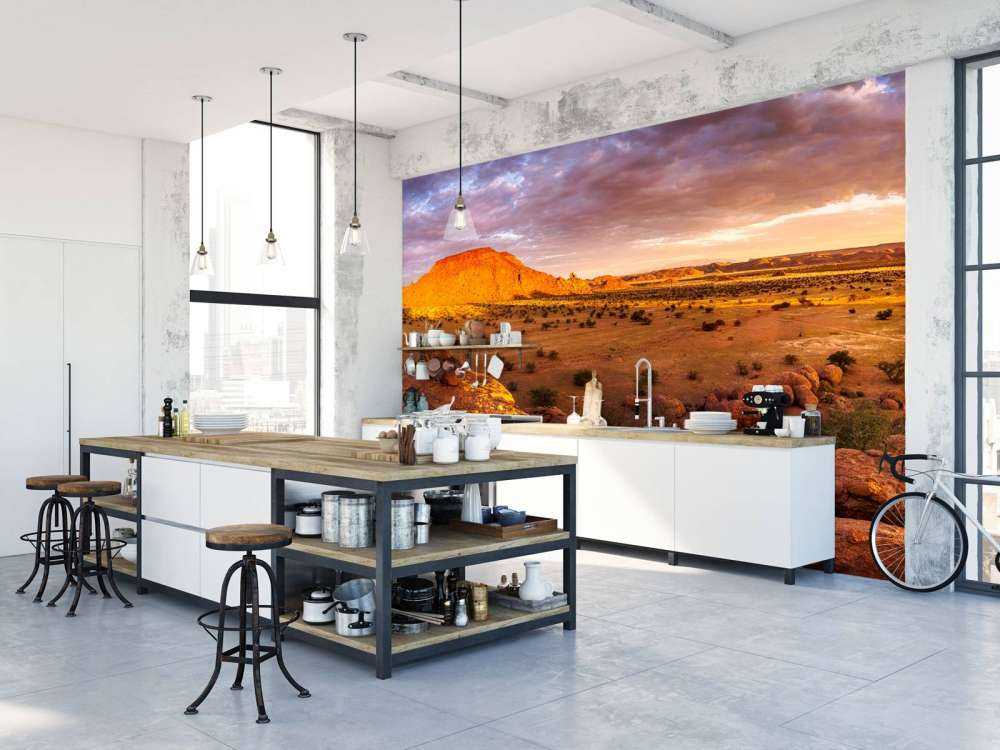 Zonsondergang in de woestijn van Namibië